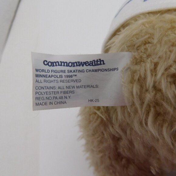 Commonwealth World Figure Skatng Championships Minneapolis1998 Bear Plush Signed - Picture 6 of 7